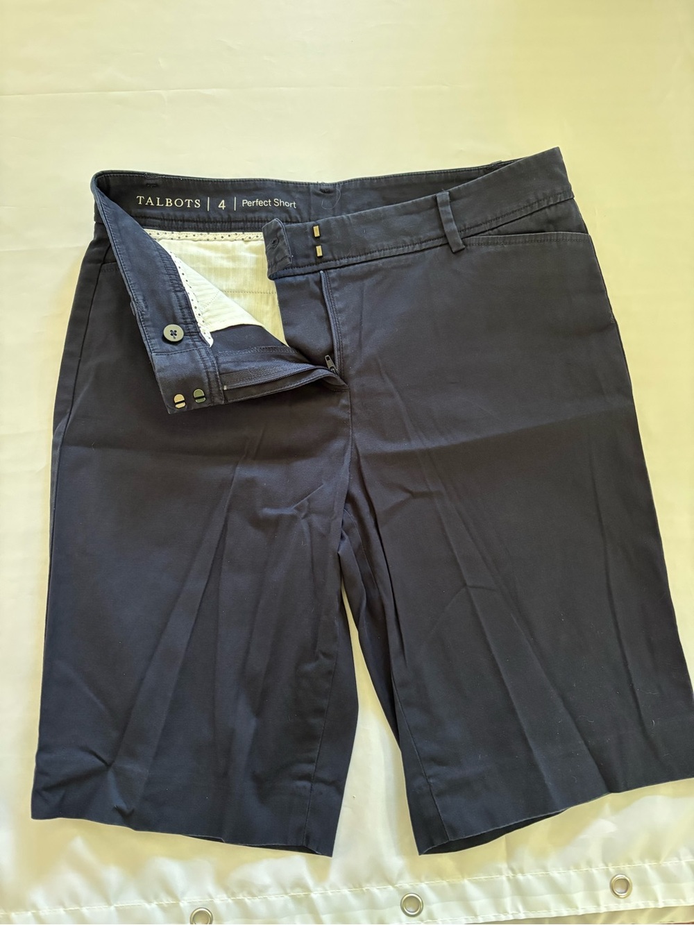 Talbots Navy Tailored Bermuda Shorts